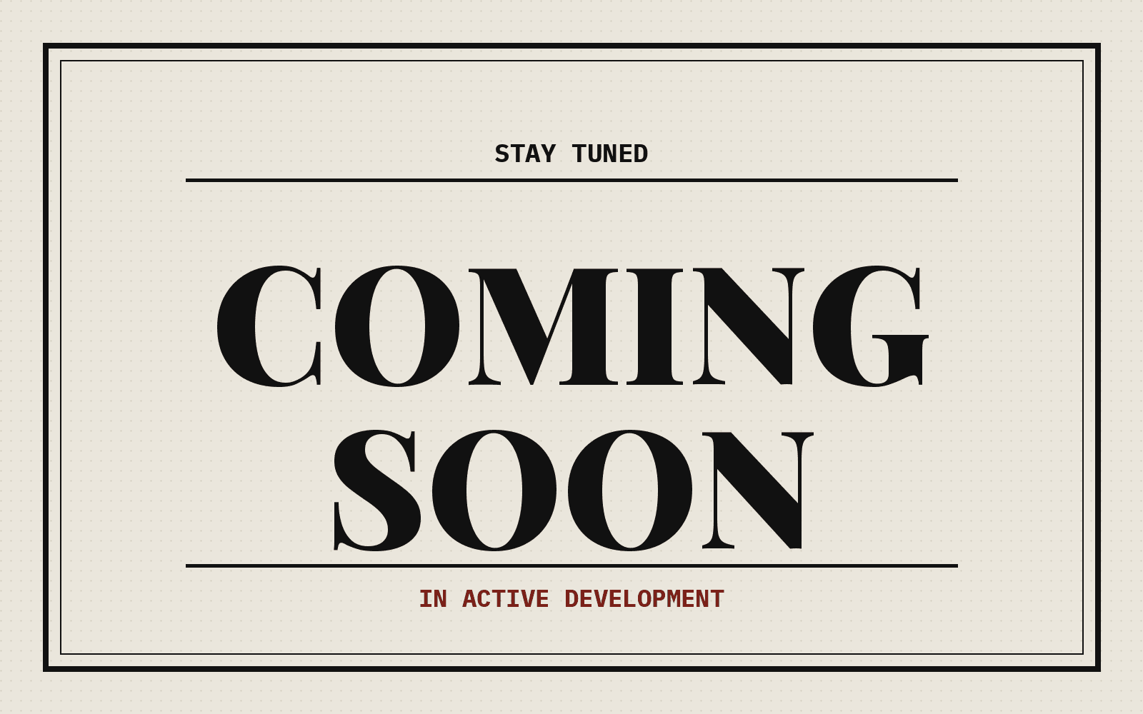Coming Soon Project